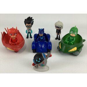 PJ Masks Toy Lot Figure Vehicles Cars Catboy Owlette Gekko Romeo Toppers
